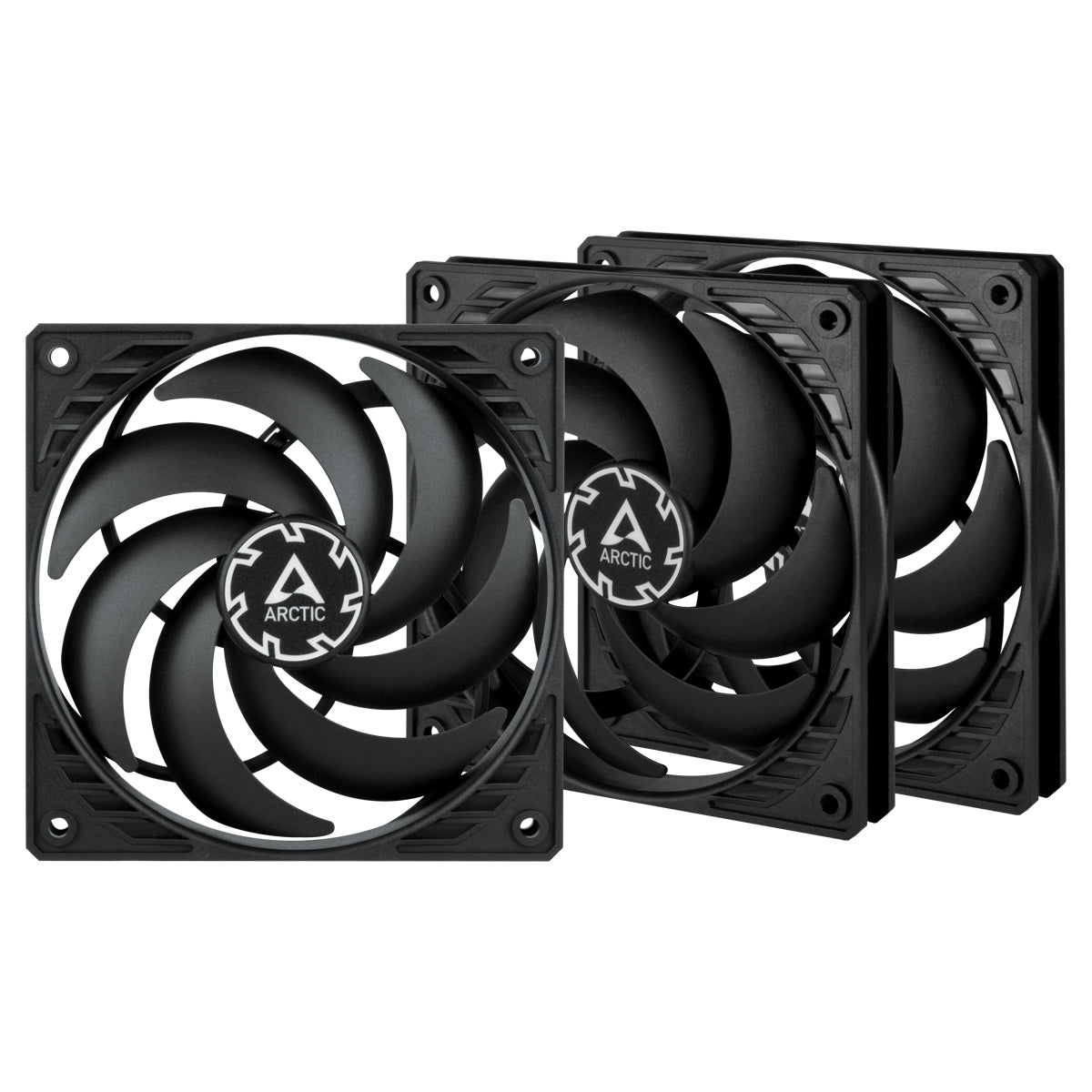 ARCTIC P12 Slim PWM PST Computerkabinet Ventilator 12 cm Sort 3 stk