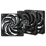 ARCTIC P12 Slim PWM PST Computerkabinet Ventilator 12 cm Sort 3 stk
