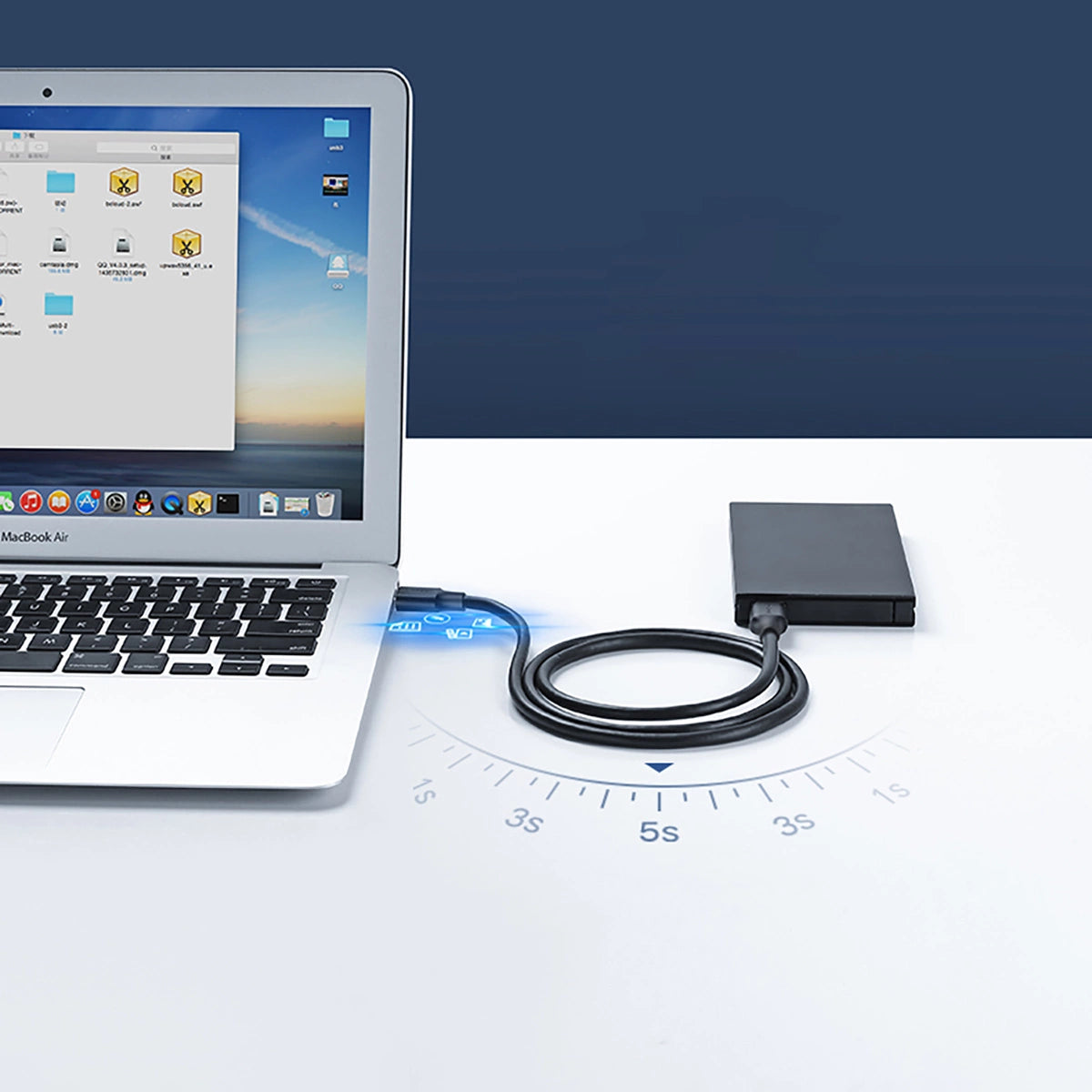 Ugreen US128 90576 USB-A 3.0 / USB-A 3.0 5Gb/s kabel 3m - sort
