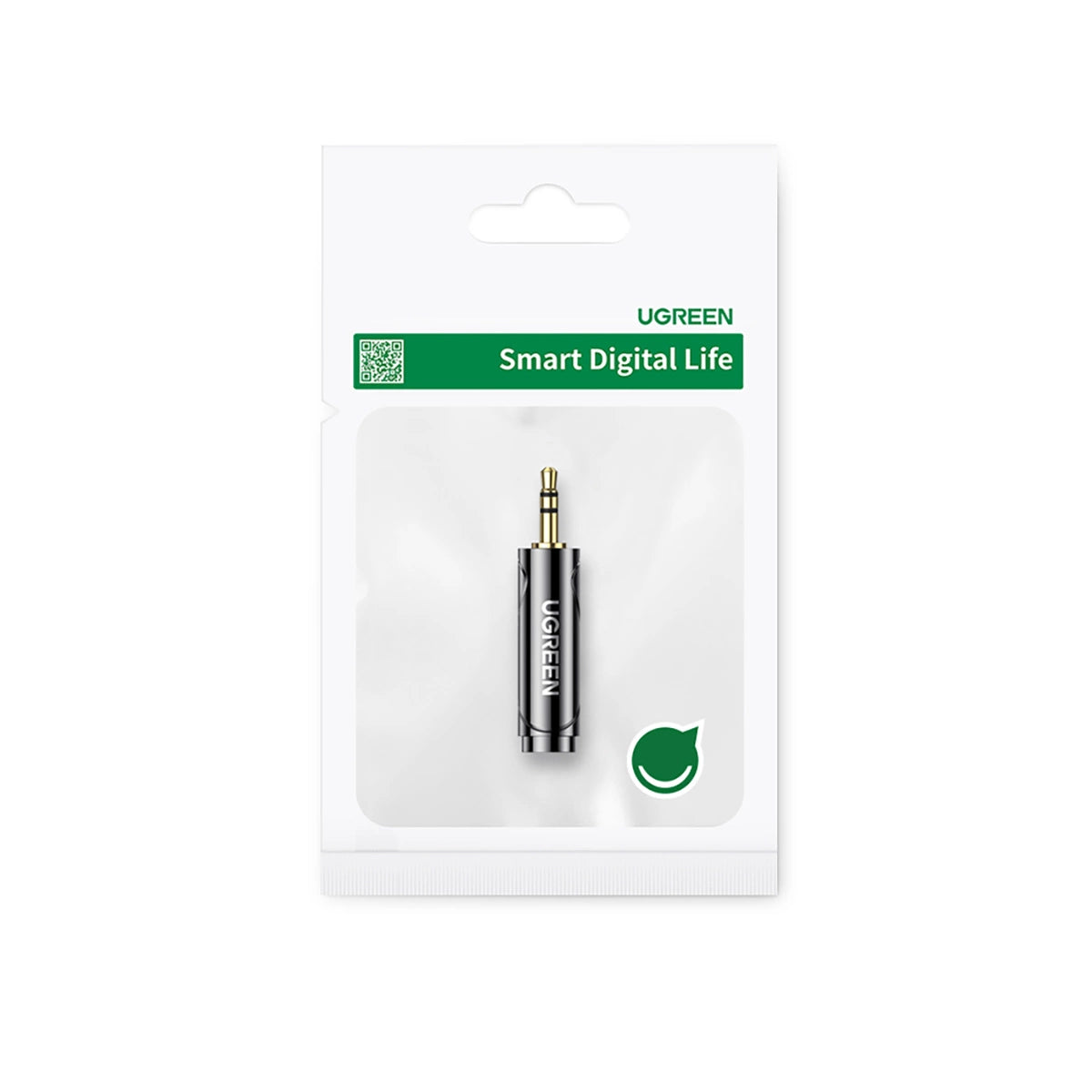 Ugreen adapter 3,5 mm lyd adapter (mand) til 6,35 mm mini jack (kvinde) grå (AV168)