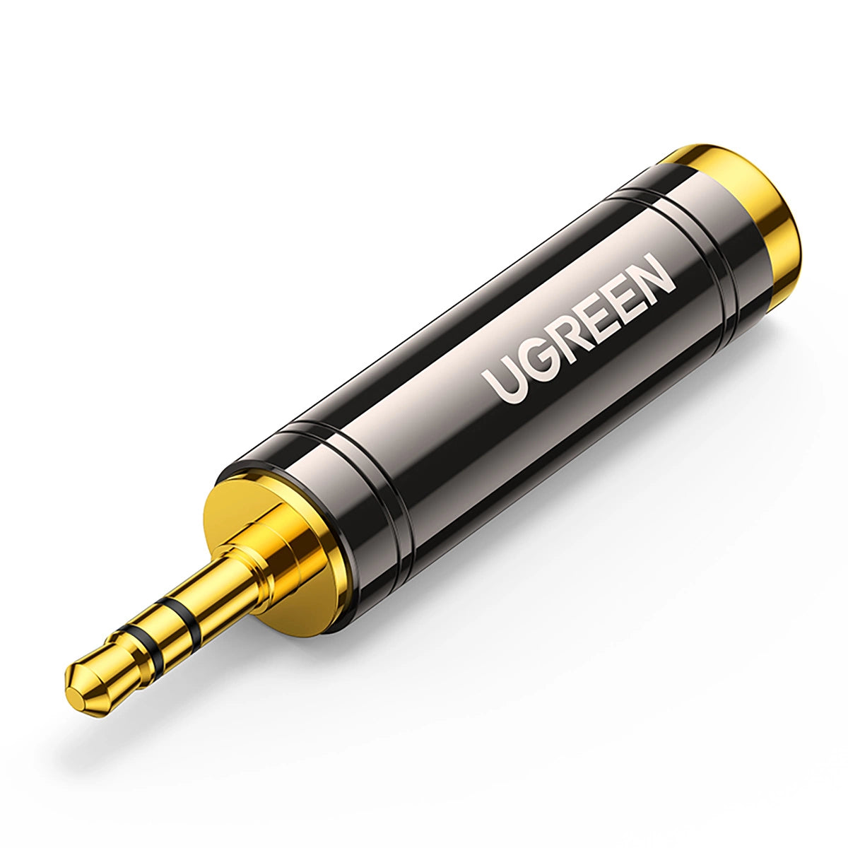 Ugreen adapter 3,5 mm lyd adapter (mand) til 6,35 mm mini jack (kvinde) grå (AV168)