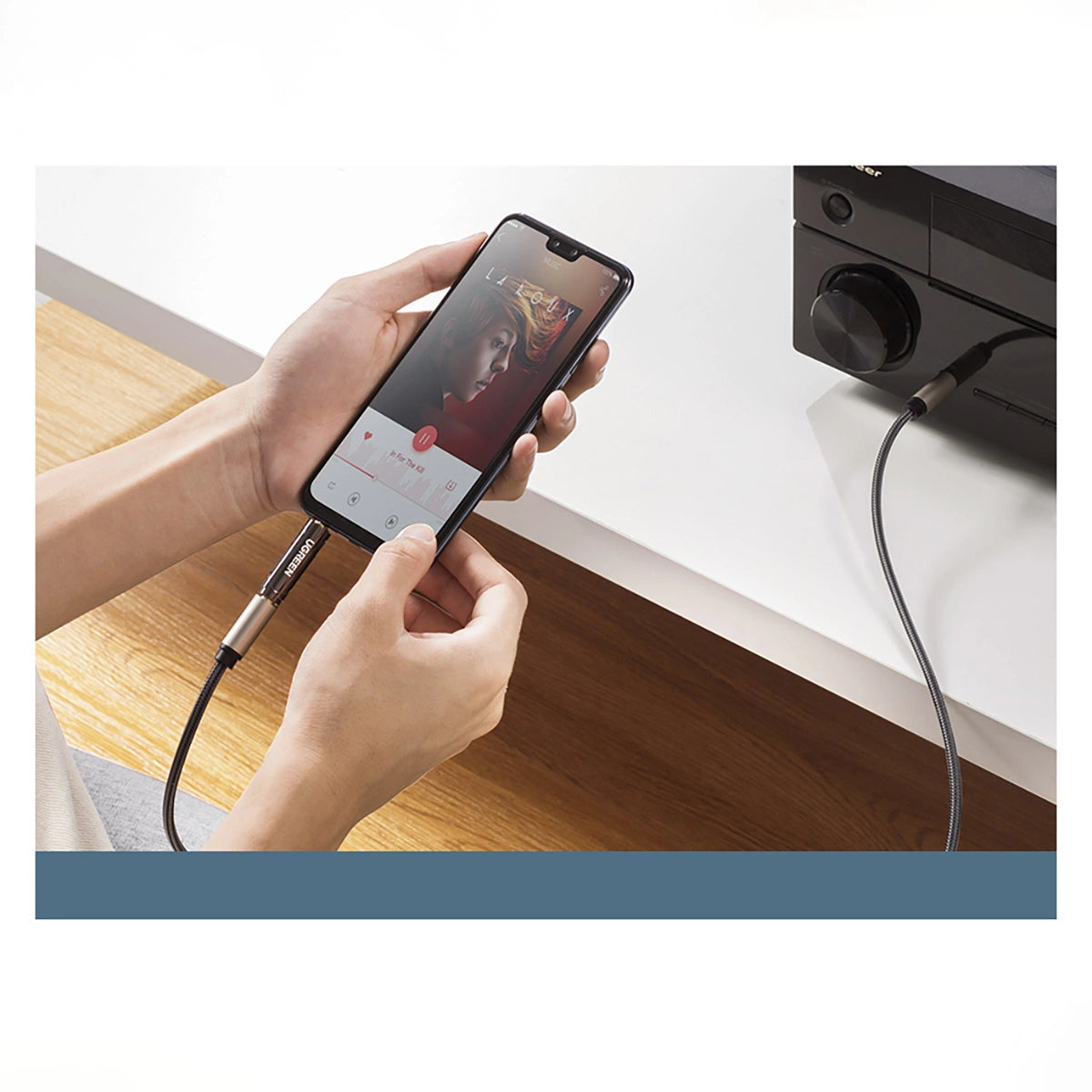 Ugreen adapter 3,5 mm lyd adapter (mand) til 6,35 mm mini jack (kvinde) grå (AV168)