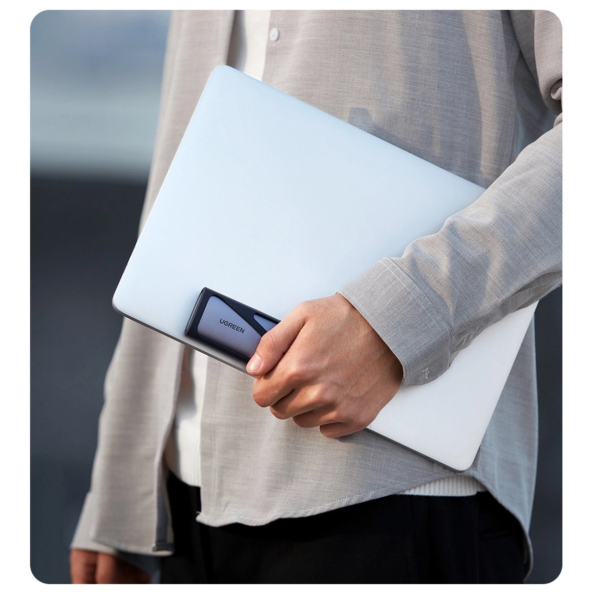 Ugreen CM400 90264 caddy til M.2 SSD med USB-C 3.2 port - grå