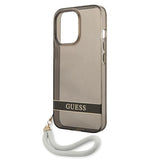 Guess GUHCP13LHTSGSK iPhone 13 Pro / 13 6.1" sort/sort hardcase Gennemskinnelig Stap