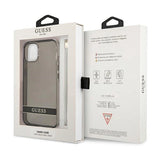 Guess GUHCP13SHTSGSK iPhone 13 mini 5.4" sort/sort hardcase Gennemskinnelig Stap