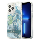 Guess GUHCP13XLFLSN iPhone 13 Pro Max 6.7" grøn/grøn hardcase Flower Liquid Glitter