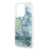 Guess GUHCP13XLFLSN iPhone 13 Pro Max 6.7" grøn/grøn hardcase Flower Liquid Glitter
