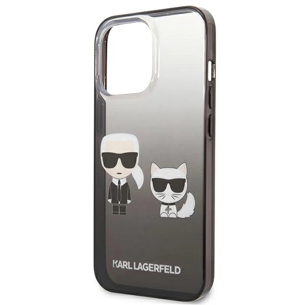 Karl Lagerfeld KLHCP13LTGKCK iPhone 13 Pro / 13 6,1" hardcase sort/sort Gradient Ikonik Karl & Choupette