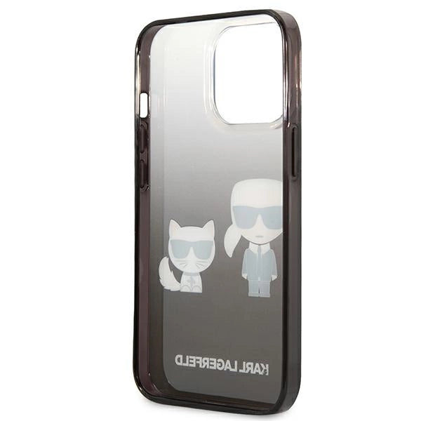 Karl Lagerfeld KLHCP13LTGKCK iPhone 13 Pro / 13 6,1" hardcase sort/sort Gradient Ikonik Karl & Choupette