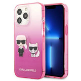 Karl Lagerfeld KLHCP13LTGKCP iPhone 13 Pro / 13 6,1" hårdkasse rosa/rosa Gradient Ikonik Karl & Choupette