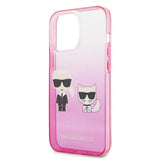 Karl Lagerfeld KLHCP13LTGKCP iPhone 13 Pro / 13 6,1" hårdkasse rosa/rosa Gradient Ikonik Karl & Choupette