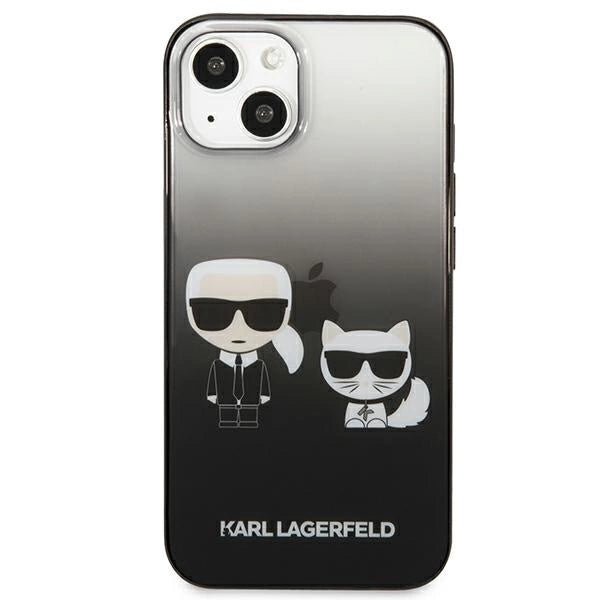 Karl Lagerfeld KLHCP13STGKCK iPhone 13 mini 5,4" hardcase czarny/sort Gradient Ikonik Karl & Choupette