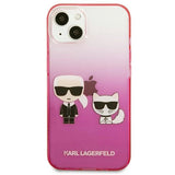 Karl Lagerfeld KLHCP13STGKCP iPhone 13 mini 5,4 "hårdkasse rosa/rosa Gradient Ikonik Karl & Choupette
