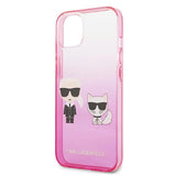Karl Lagerfeld KLHCP13STGKCP iPhone 13 mini 5,4 "hårdkasse rosa/rosa Gradient Ikonik Karl & Choupette