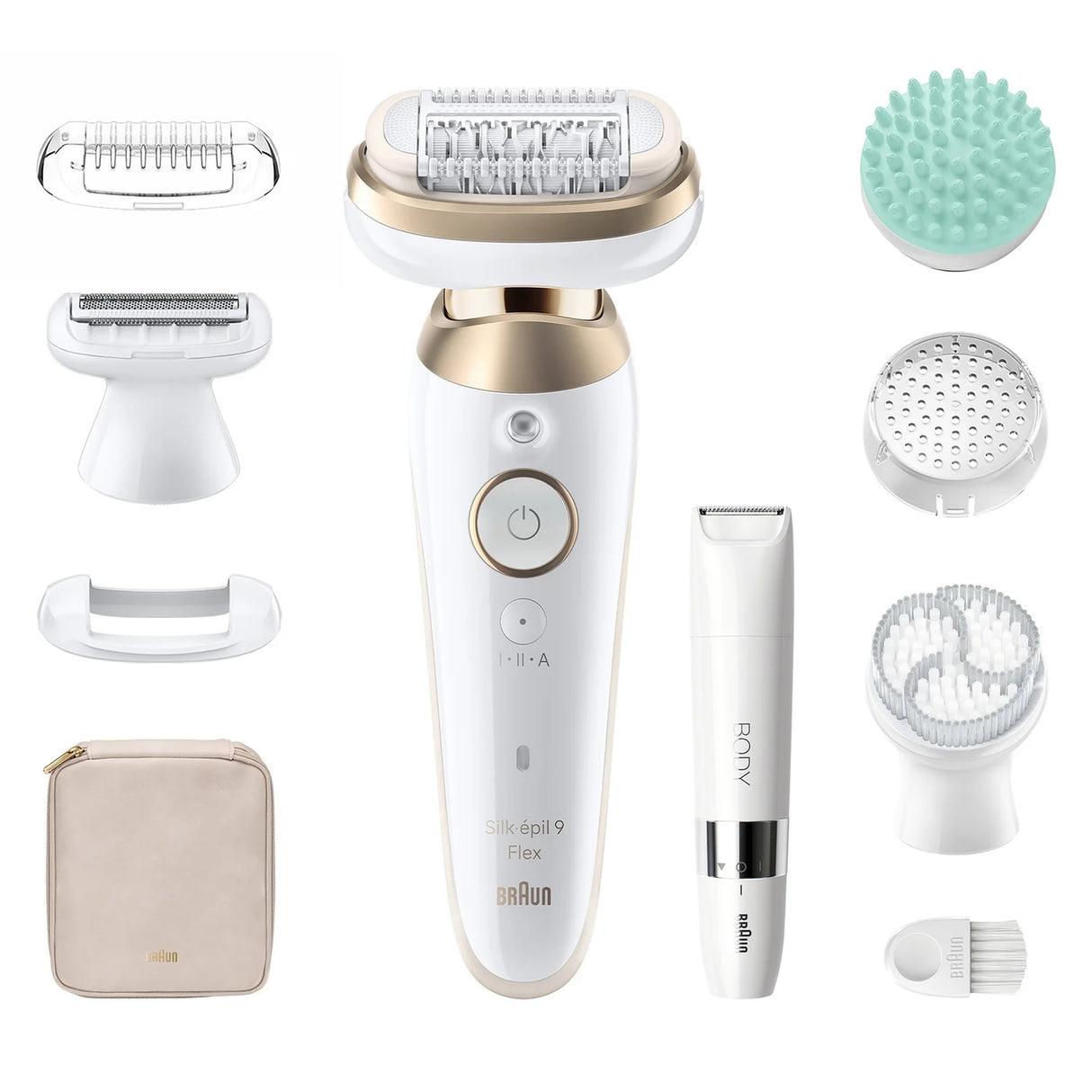 Braun Silk-épil 9 Flex SkinSpa 9-481 3D Guld, Hvid