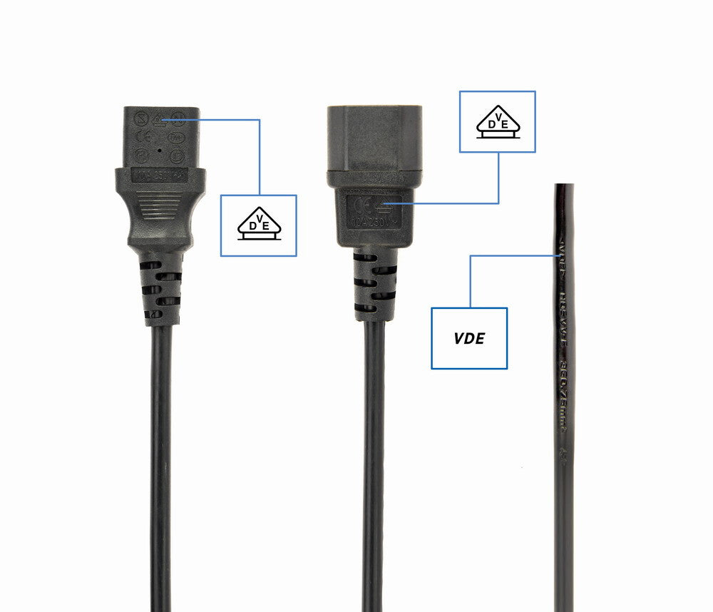Gembird Power cord (C13), VDE approved, 6 ft