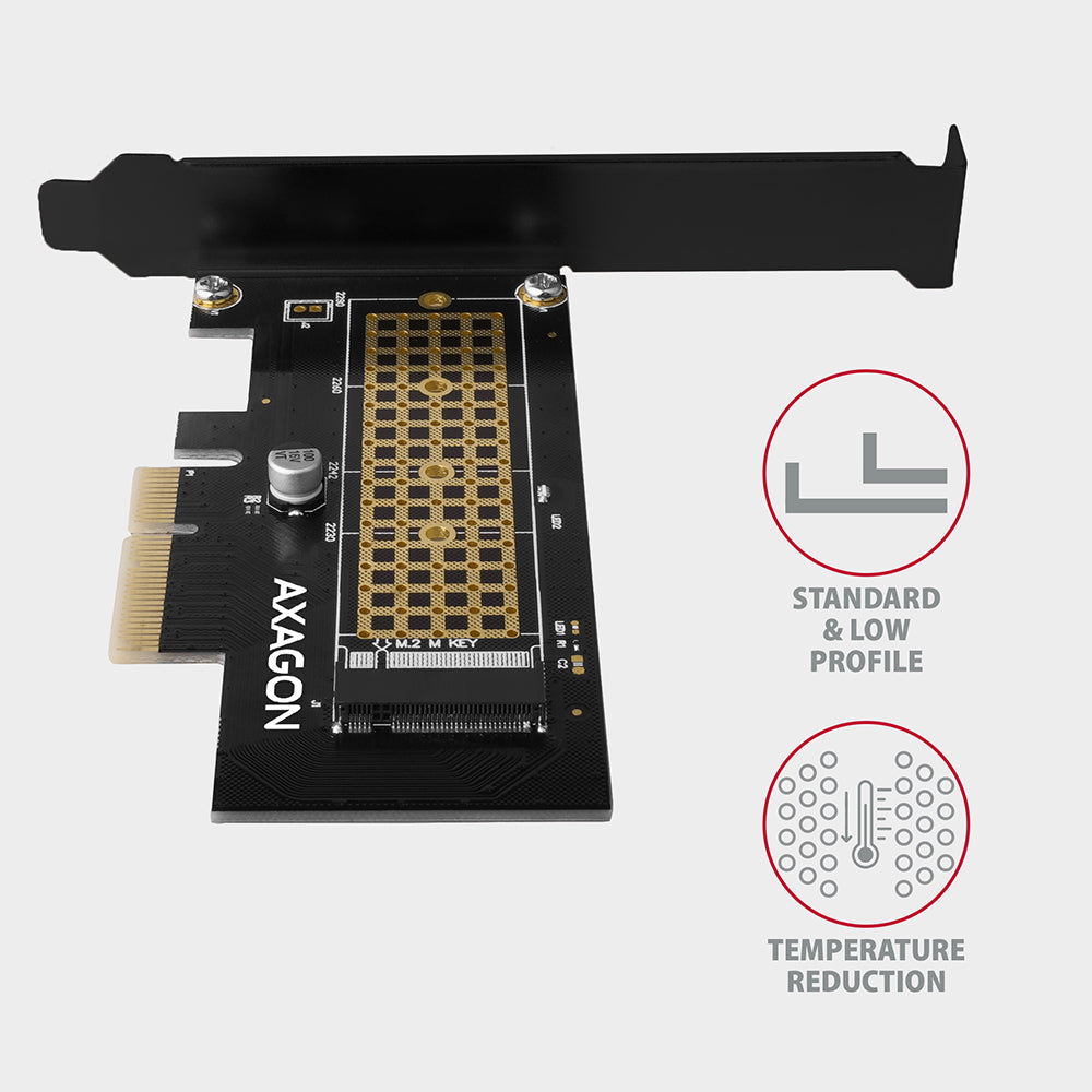 Axagon PCEM2-N interface-kort/adapter Intern M.2