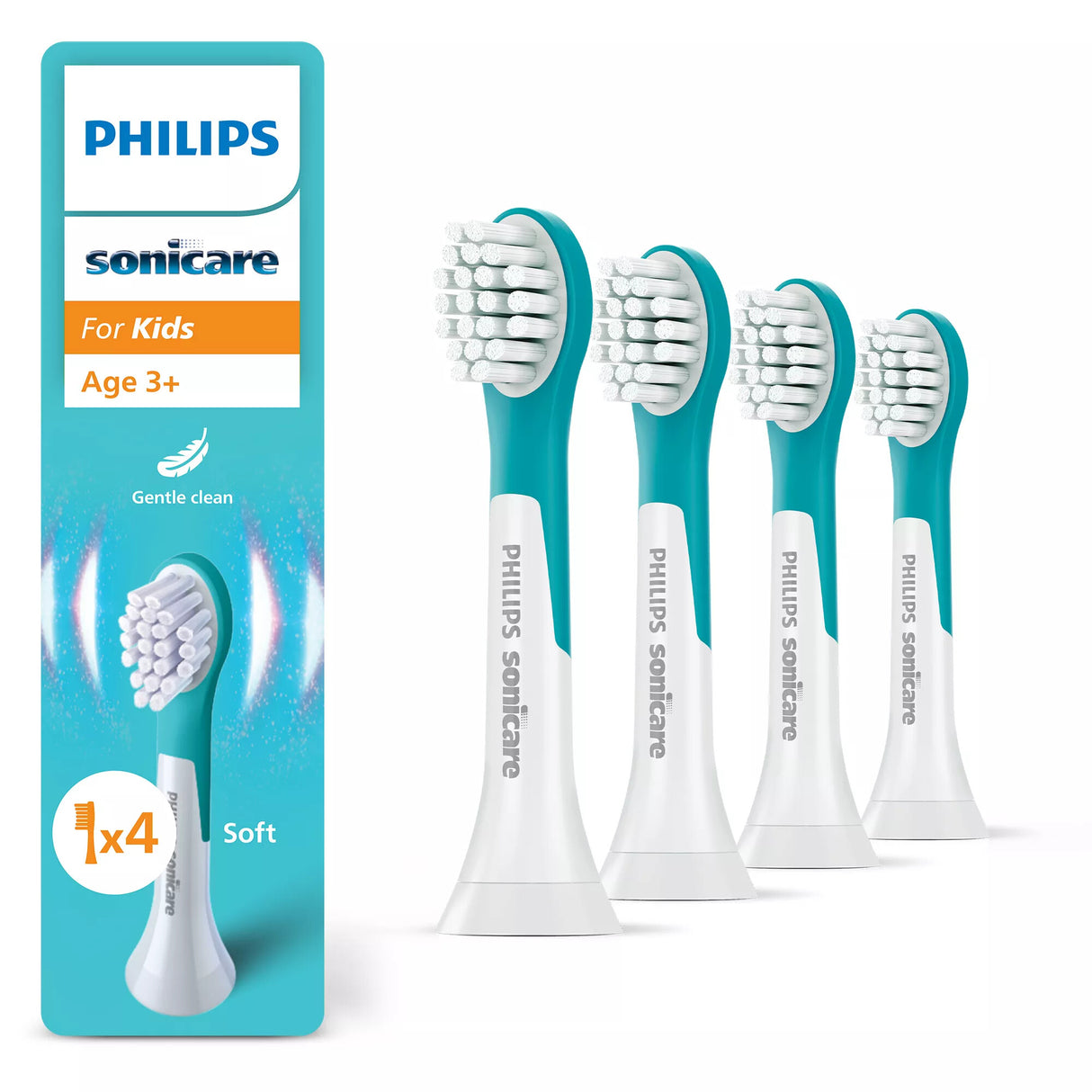 Philips Sonicare For Kids For Kids HX6034/90 Pakke med 4 børstehoveder
