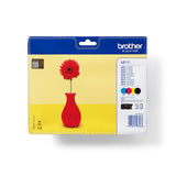 Brother LC121VALBP blækpatron 4 stk Original Sort, Blå, Magenta, Gul