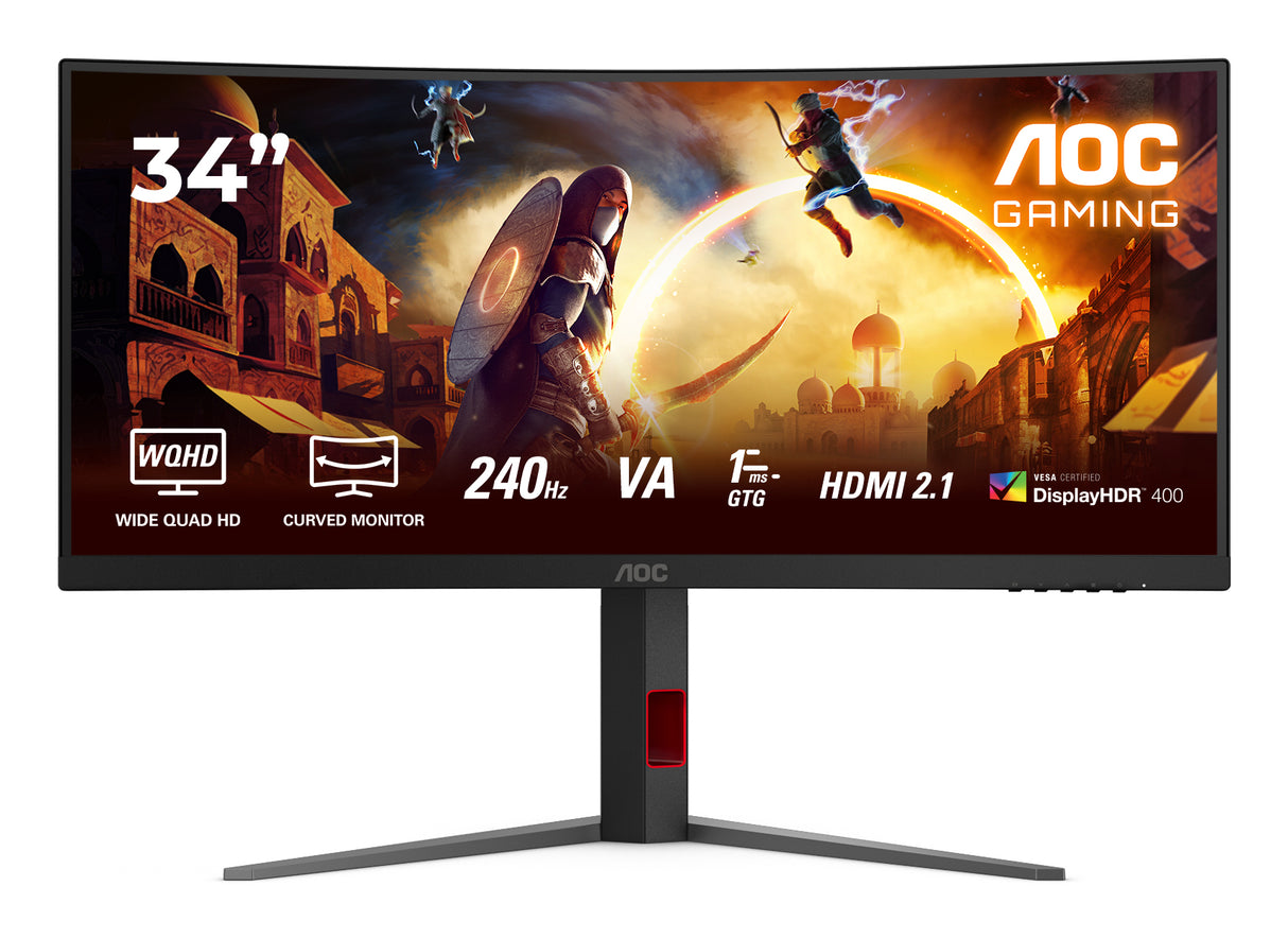 AOC Gaming CU34G4Z 34 Fast VA 3440 x 1440 (UltraWide) HDMI DisplayPort 240Hz
