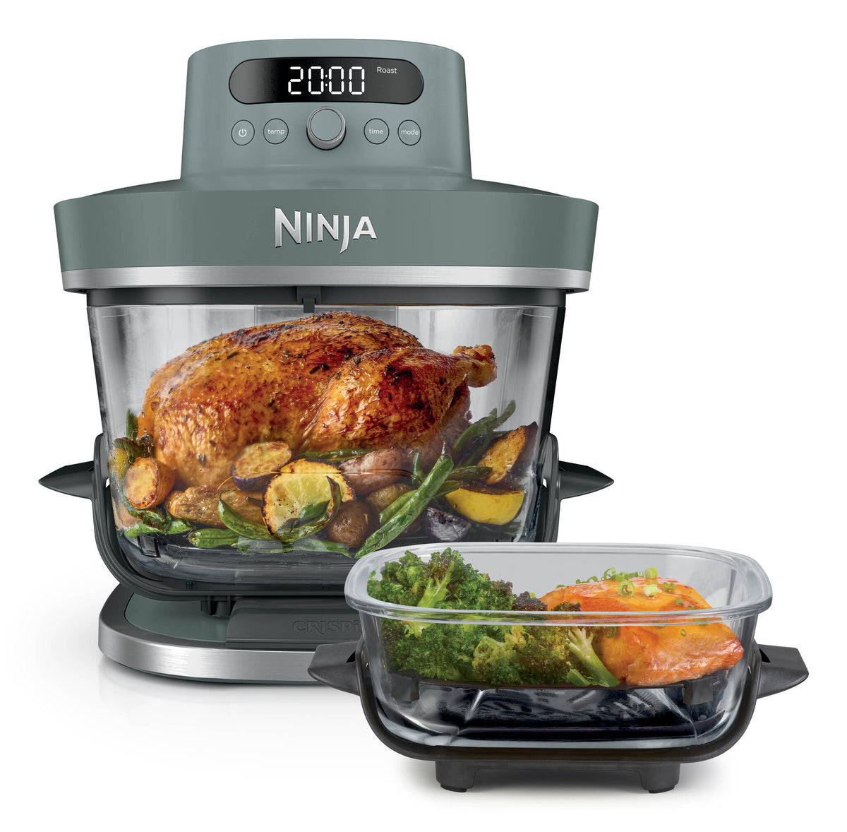 Ninja CRISPi PRO 7-in-1 XL Glass Air Fryer - Ash Grey AS101EUGY