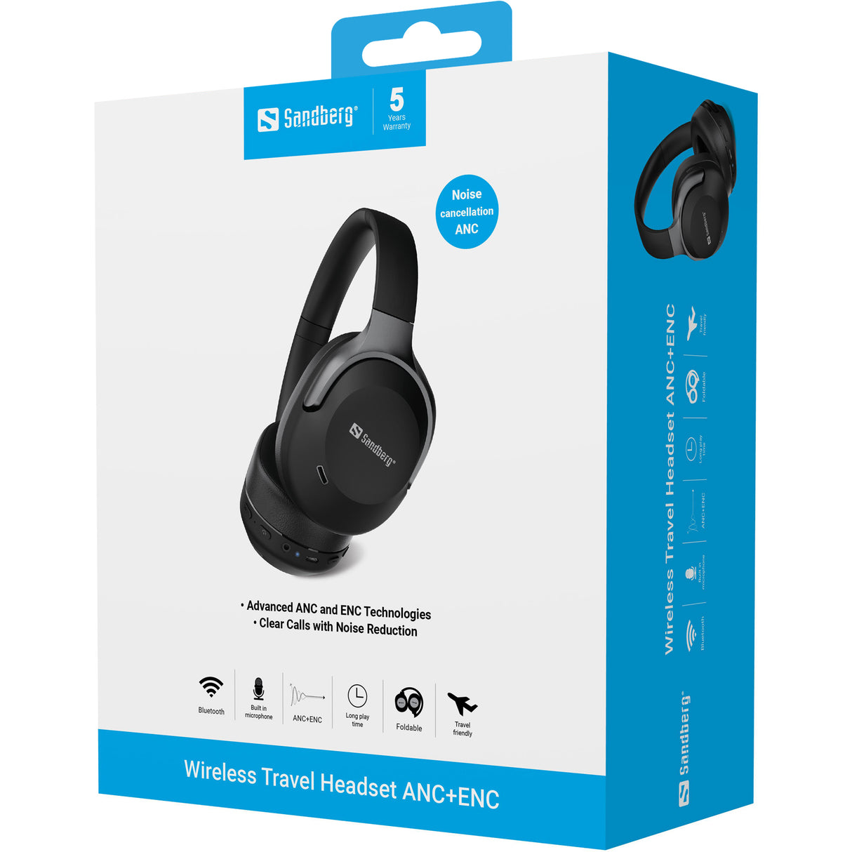 Sandberg 126-53 hovedtelefoner/headset Trådløs Opkald/musik Bluetooth Sort