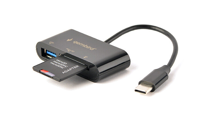 Gembird UHB-CR3-02 kortlæser USB 3.2 Gen 1 (3.1 Gen 1) Type-C Sort