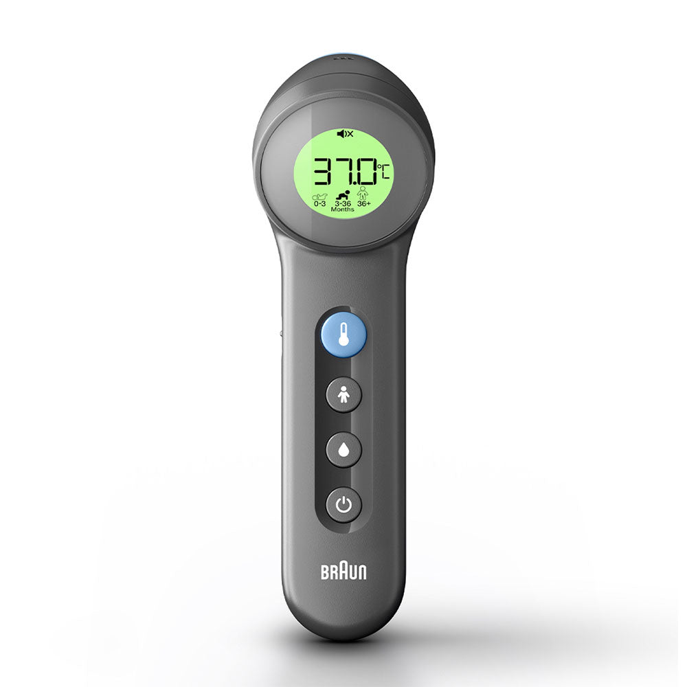 Braun BNT 400 BK Termometer med fjernregistrering Grå Pande Knapper