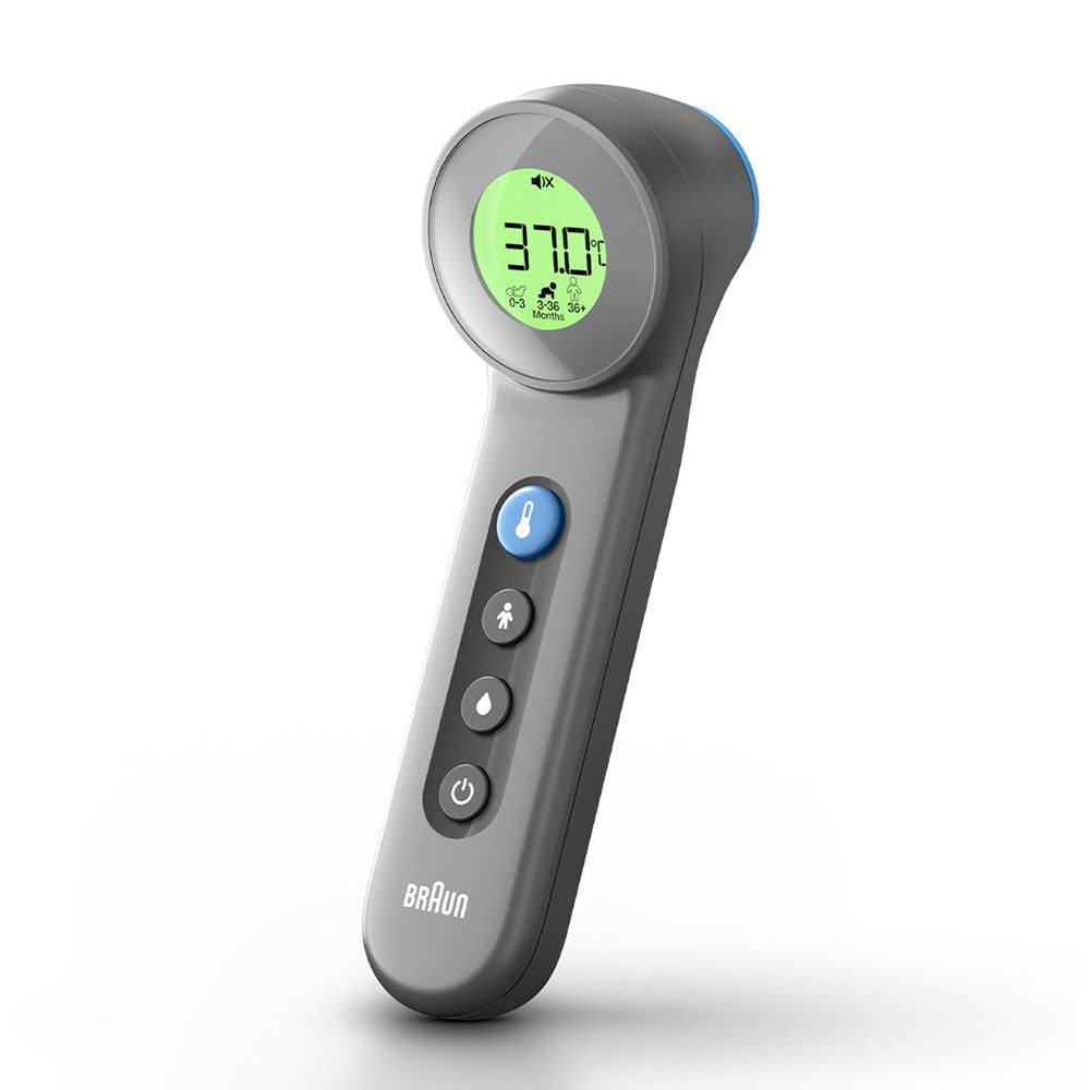 Braun BNT 400 BK Termometer med fjernregistrering Grå Pande Knapper