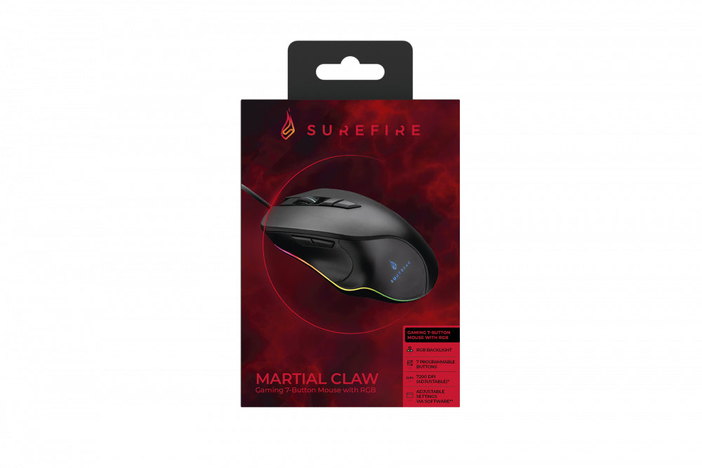 SureFire Martial Claw mus Spil Højre hånd USB Type-A Optisk 7200 dpi