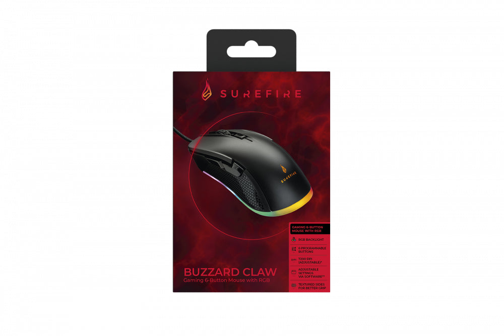 SureFire Buzzard Claw mus Spil Højre hånd USB Type-A Optisk 7200 dpi
