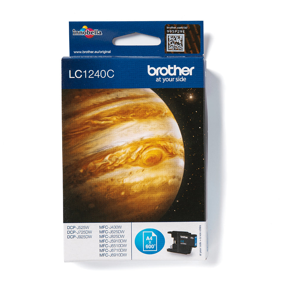 Brother LC1240C blækpatron 1 stk Original Blå