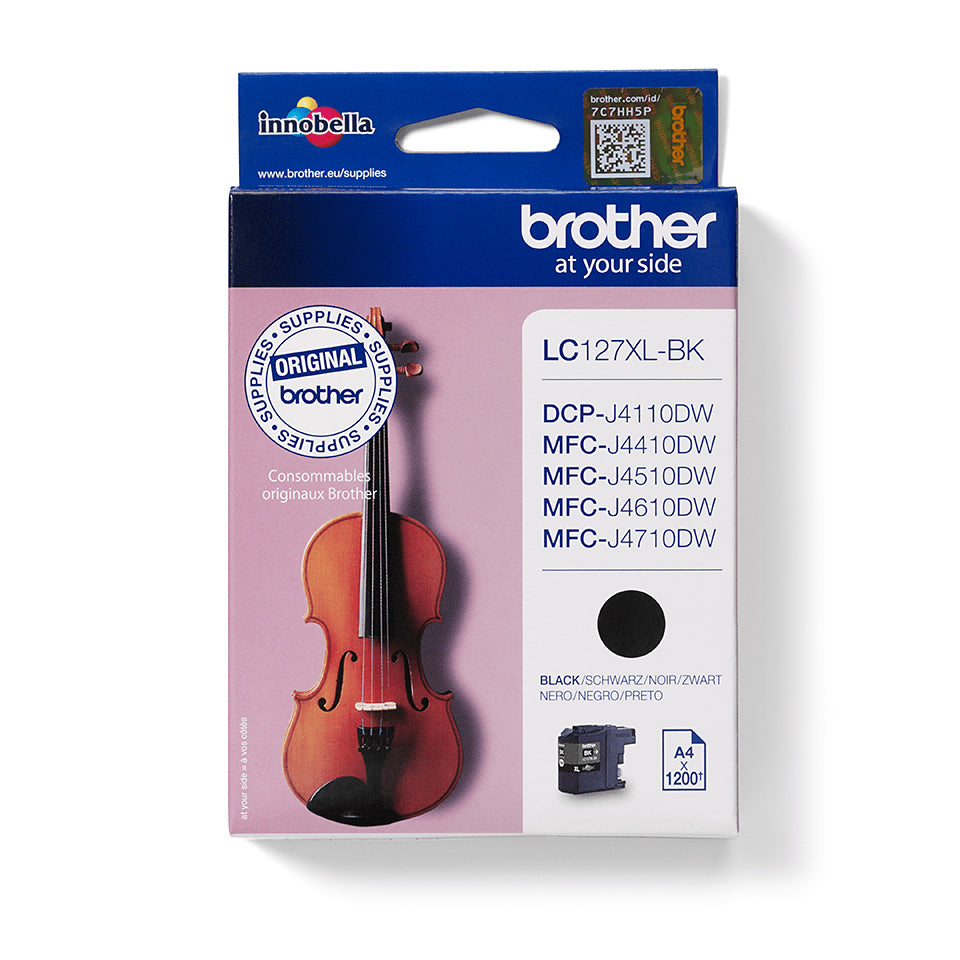 Brother LC127XLBK blækpatron 1 stk Original Sort