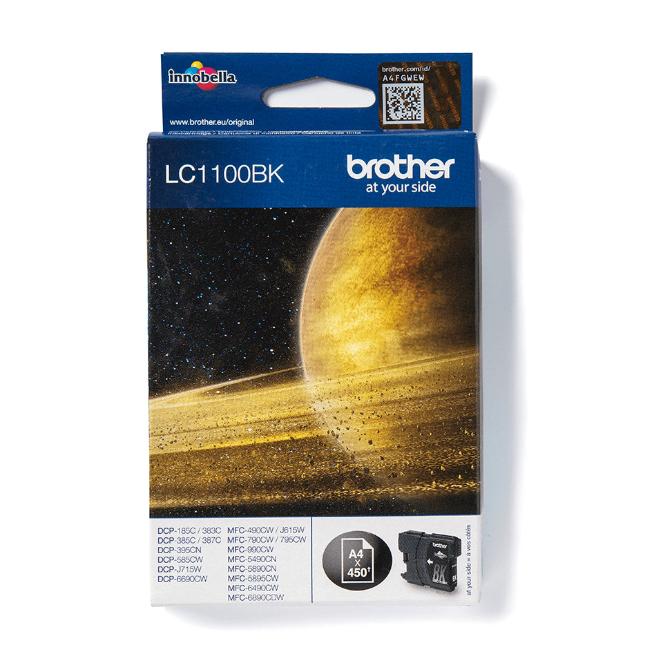 Brother LC1100BK blækpatron 1 stk Original Sort