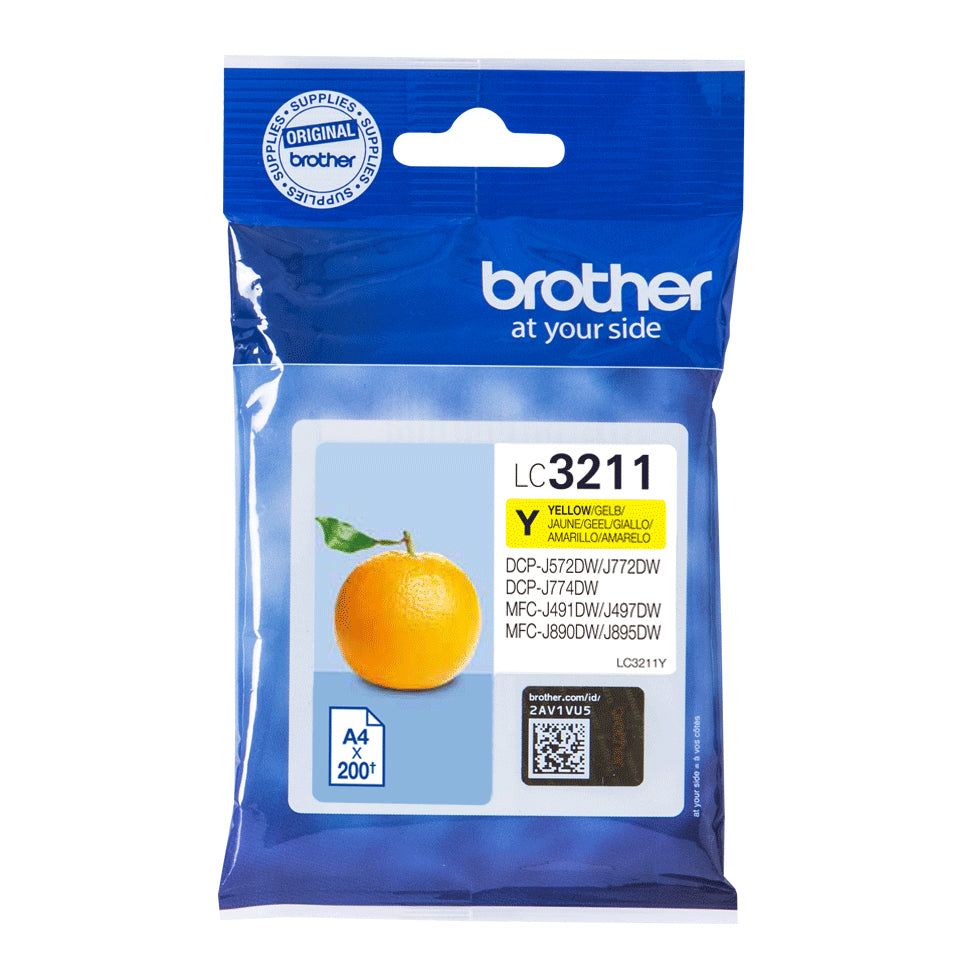 Brother LC3211Y blækpatron 1 stk Original Gul