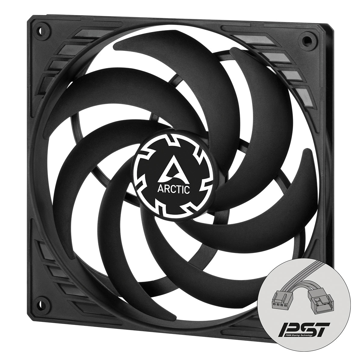 ARCTIC P14 Slim PWM PST Computerkabinet Ventilator 14 cm Sort 1 stk