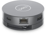 DELL DA305 Ledningsført USB 3.2 Gen 2 (3.1 Gen 2) Type-C Sølv