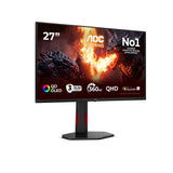 AOC G4 Q27G4SDR computerskærm 67,3 cm (26.5") 2560 x 1440 pixel Quad HD QD-OLED Sort, Rød