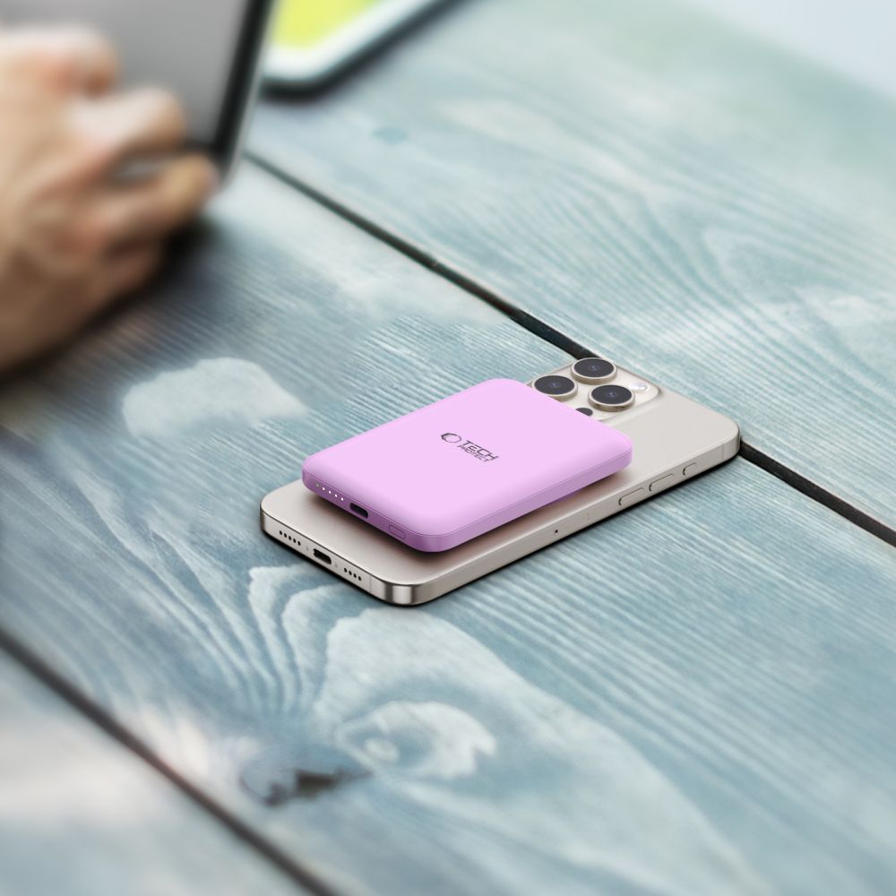 Tech Protect Pb10 Lifemag Magsafe Powerbank 5000 Mah Lilla