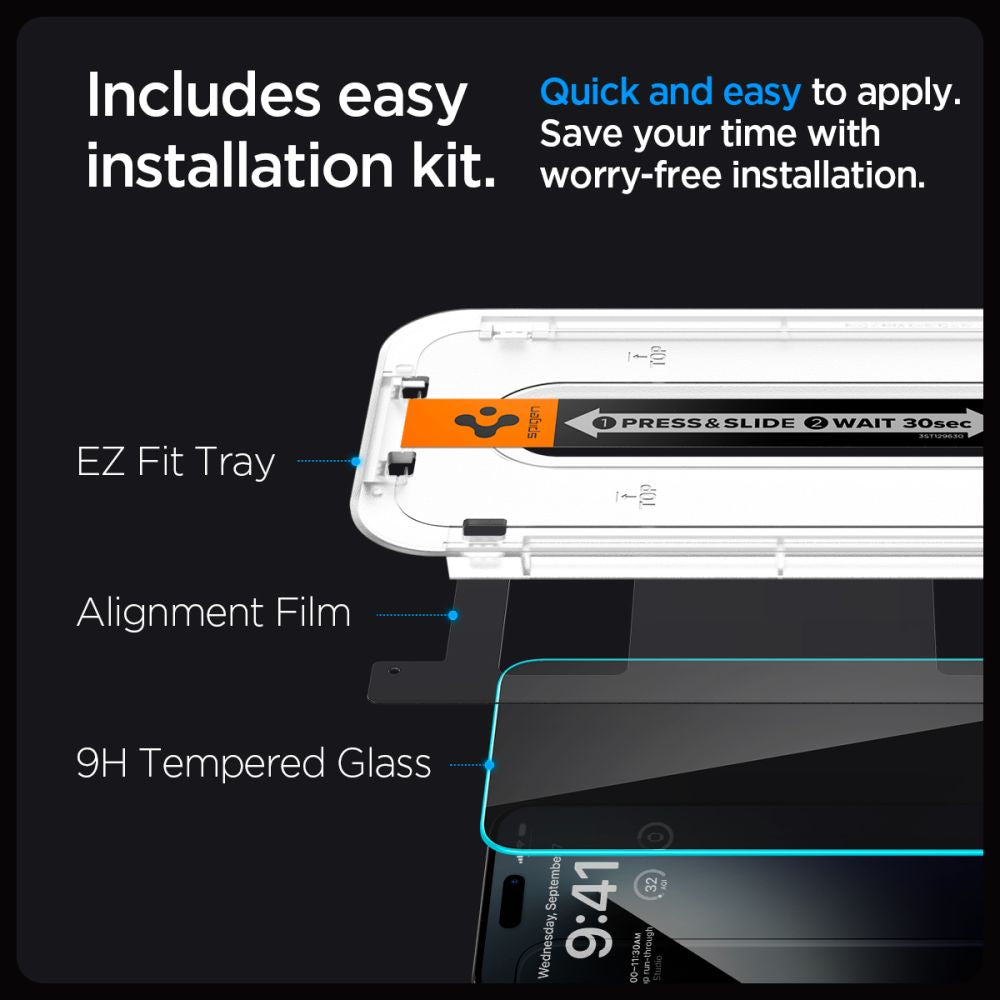 Hærdet Glas Spigen Glas.Tr ”Ez Fit” Iphone 15 Plus / 16 Plus Fortrolighed