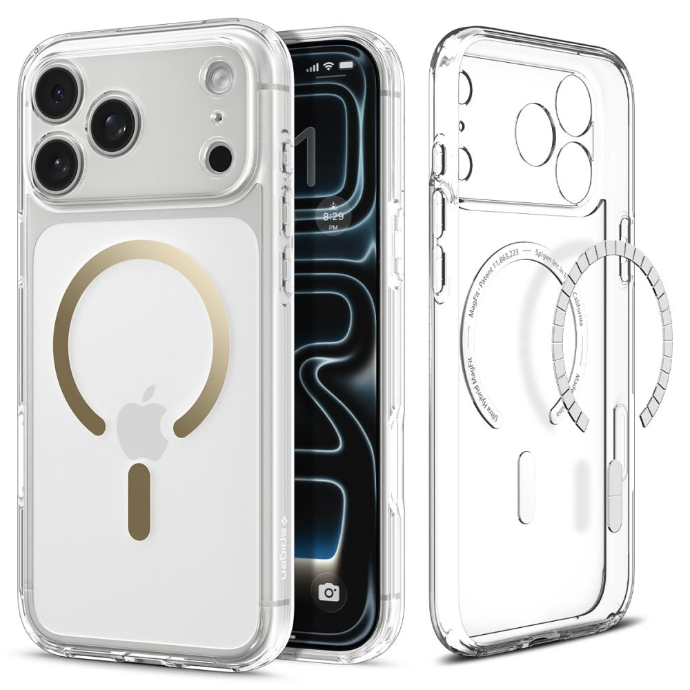 Spigen Ultra Hybrid Magsafe Iphone 17 Pro Max Klar/Guld