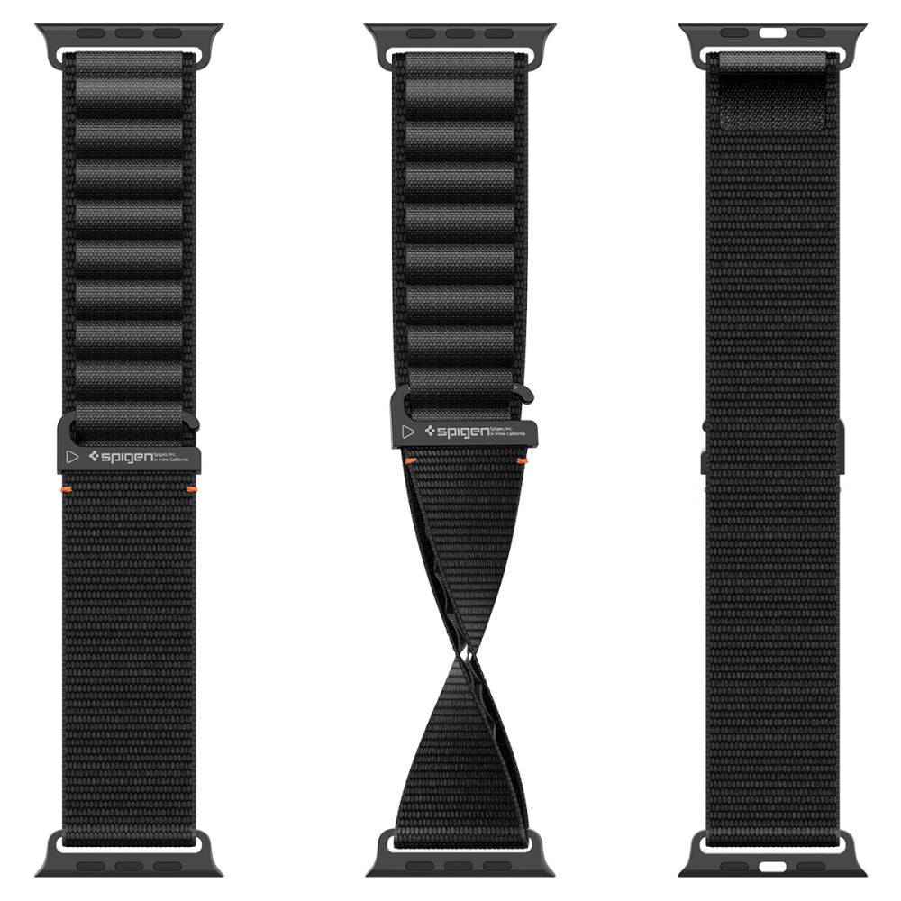 Spigen Wbf1 Remmen Til Apple Watch 8 / 9 / 10 / 11 / 12 / Se / Ultra (44 / 45 / 46 / 49 Mm) Sort