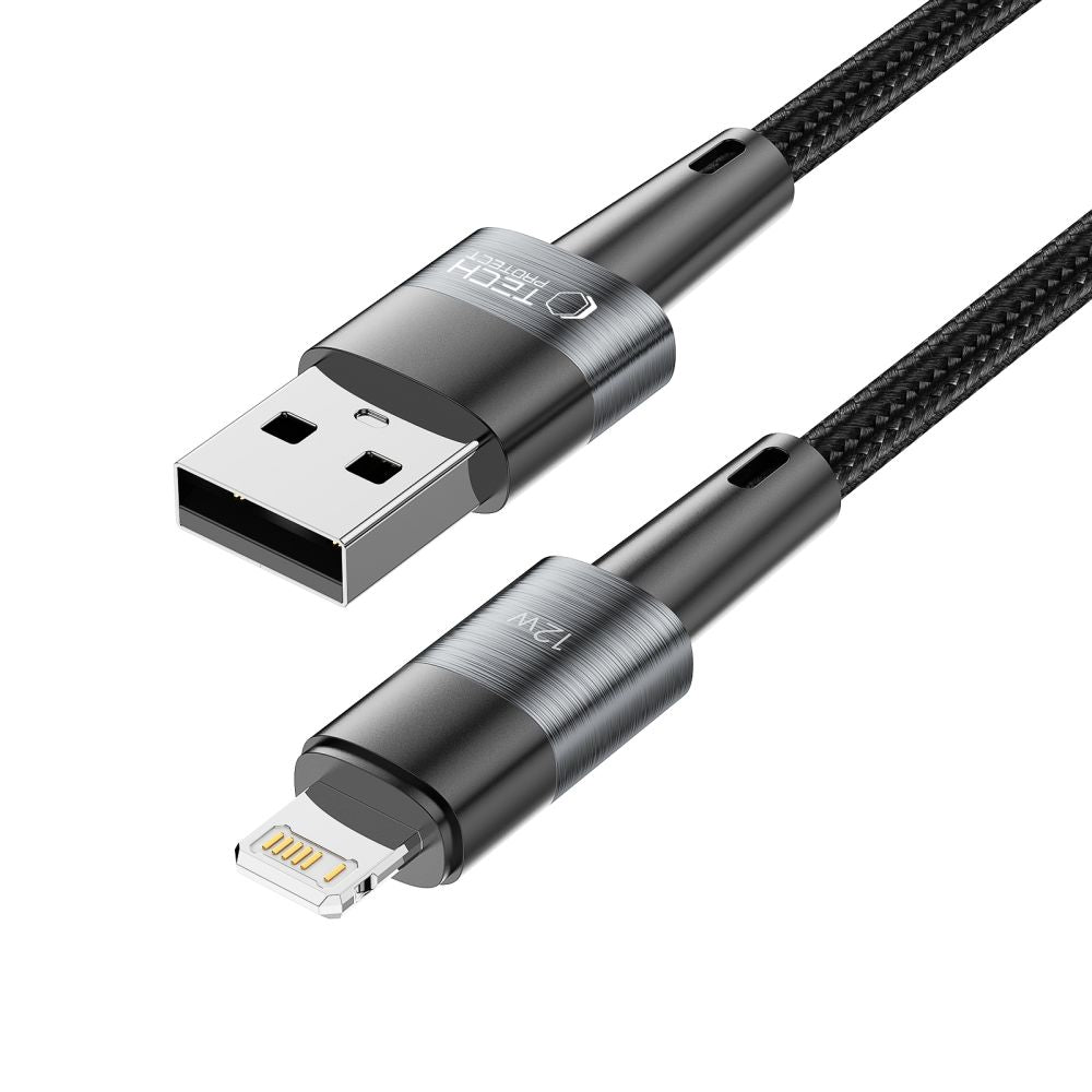 Tech Protect Ultraboost Lightning Kabel 12 W/2.4 A 200 Cm Grå