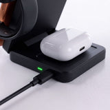Tech Protect A56 3 I 1 Magnetisk Magsafe Trådløs Oplader 25 W Qi2.2 Sort