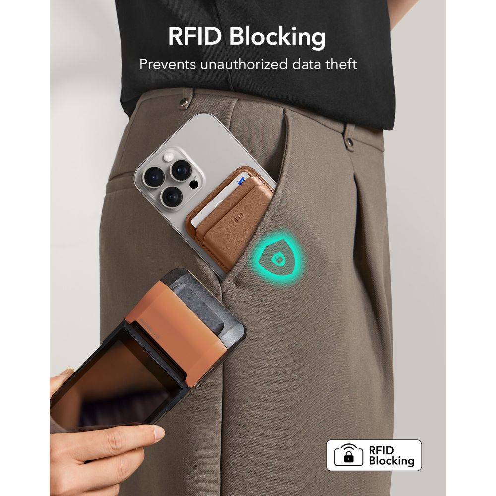 Esr Klassisk Rfid Magnetisk Tegnebog Magsafe Karamelbrun