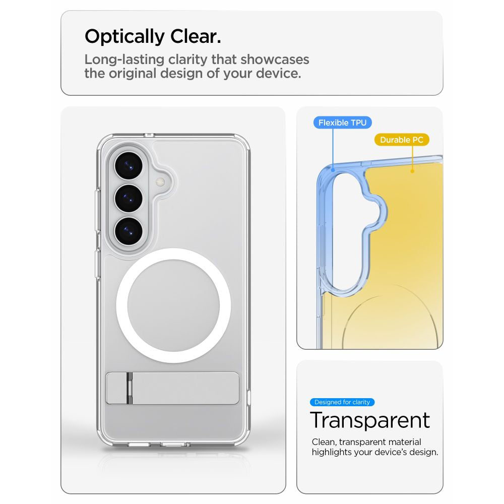 Spigen Ultra Hybrid 'S' Mag Magsafe Galaxy S26 Klar/Hvid