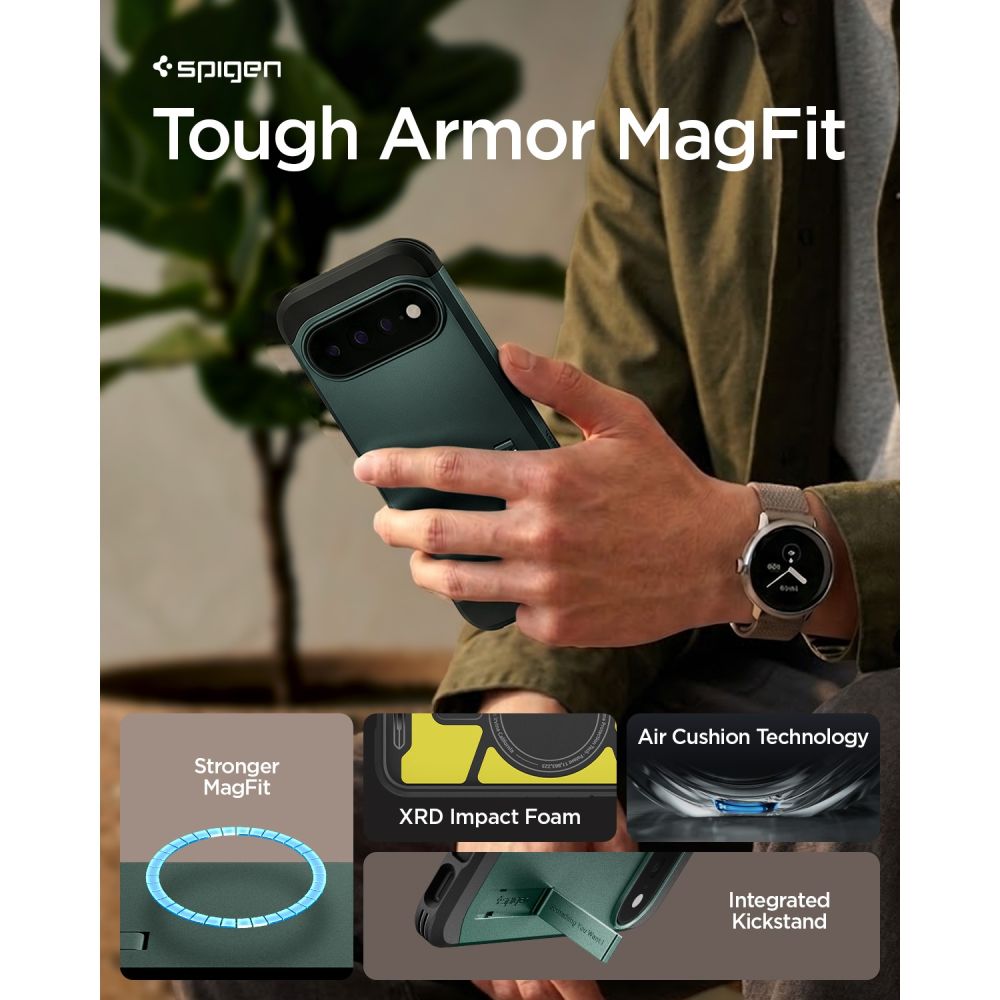 Spigen Tough Armor Magsafe Google Pixel 11 Pro Abyss Green