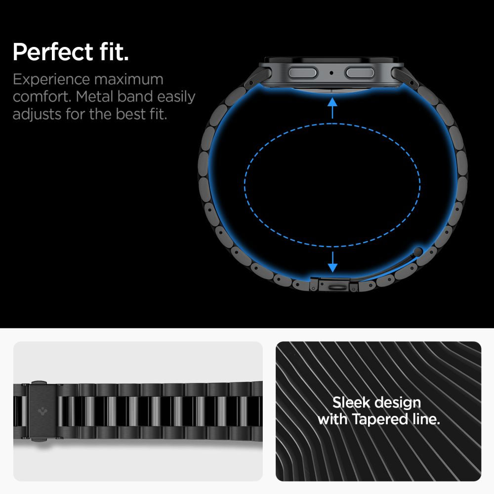 Spigen Modern Fit 316 L Remmen Til Samsung Galaxy Watch 8 / 9 / Classic (40 / 44 / 46 Mm) Sort