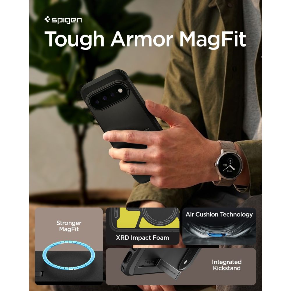 Spigen Tough Armor Magsafe Google Pixel 11 Pro Sort