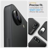 Kamera Beskyttelse Spigen Optik Pro Glas.Tr ”Ez Fit” Camera Protector 2 Pack Iphone 16 E / 17 E Sort